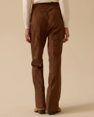 10002521010010 BELİ MANŞETLİ CEPLİ İSPANYOL PAÇA SÜET PANTOLON