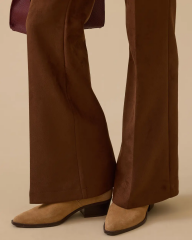 10002521010010 BELİ MANŞETLİ CEPLİ İSPANYOL PAÇA SÜET PANTOLON