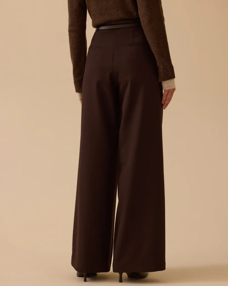 10002521010040 BELİ KEMERLİ CEPLİ YÜKSEK BEL PALAZO PANTOLON