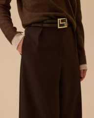 10002521010040 BELİ KEMERLİ CEPLİ YÜKSEK BEL PALAZO PANTOLON