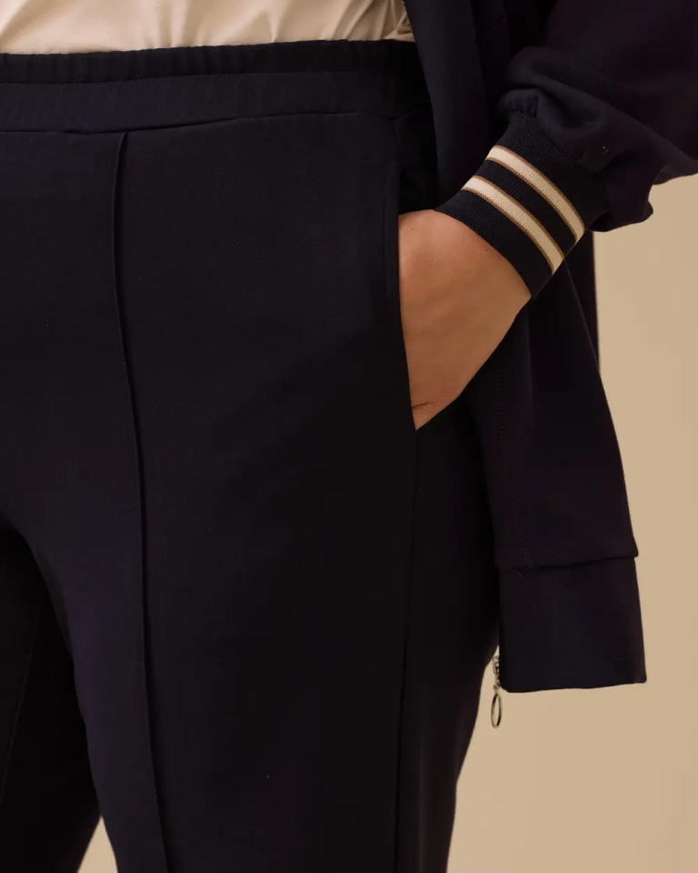 10002521014004 BELİ TAM LASTİKLİ CEPLİ ÖNÜNDEN BOY DİKİŞ PANTOLON