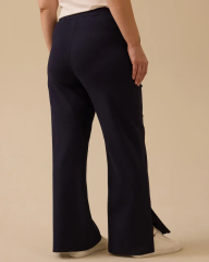 10002521014004 BELİ TAM LASTİKLİ CEPLİ ÖNÜNDEN BOY DİKİŞ PANTOLON