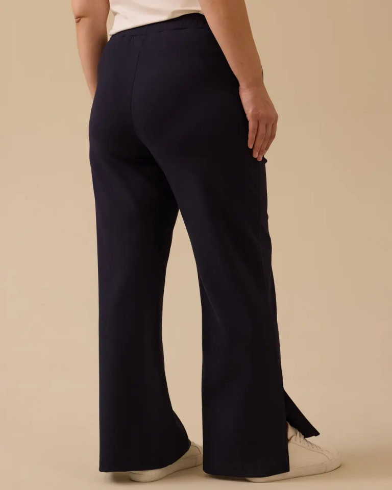 10002521014004 BELİ TAM LASTİKLİ CEPLİ ÖNÜNDEN BOY DİKİŞ PANTOLON