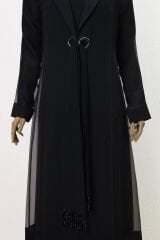 5001 KUŞGÖZÜ BAĞLAMALI ABAYA #24-07# QYS ABAYA