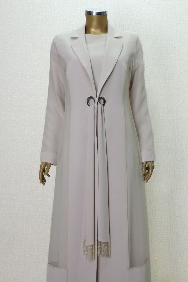 5001 KUŞGÖZÜ BAĞLAMALI ABAYA #24-07# QYS ABAYA