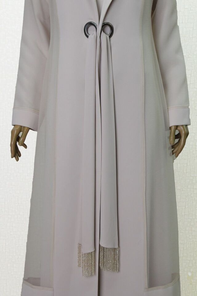 5001 KUŞGÖZÜ BAĞLAMALI ABAYA #24-07# QYS ABAYA