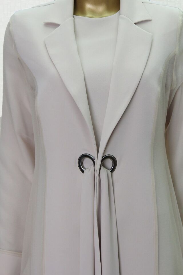 5001 KUŞGÖZÜ BAĞLAMALI ABAYA #24-07# QYS ABAYA