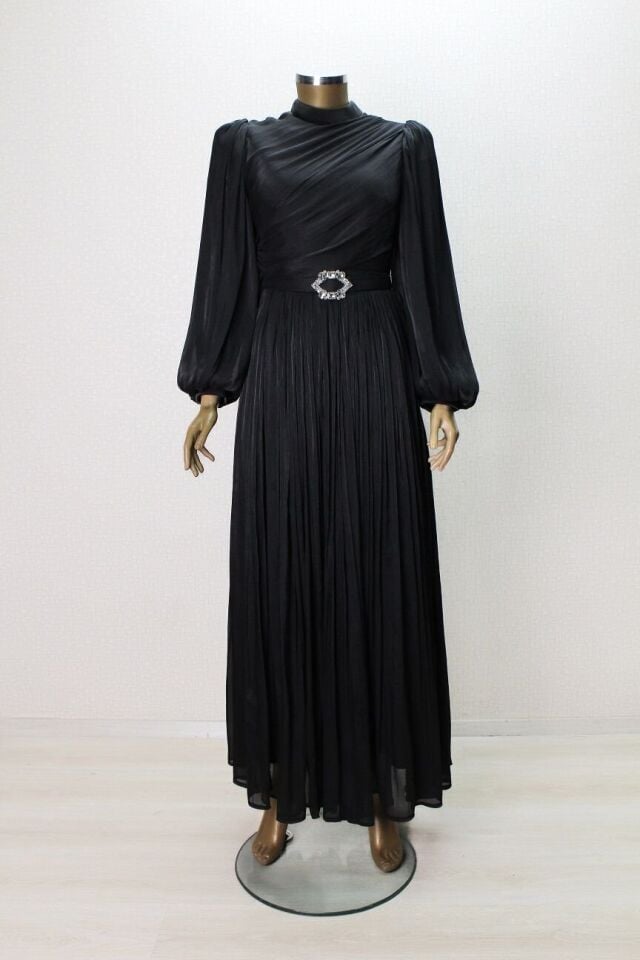 2868 BELİ KEMERLİ BALON KOL JAN JAN SİMŞİ ŞİFON ELİBSE QYS ABİYE ELB,SE #24-07#