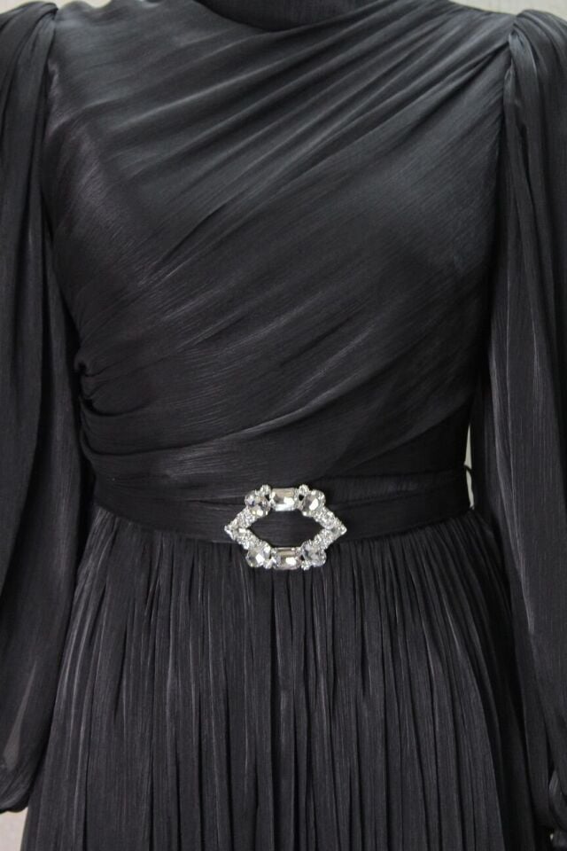 2868 BELİ KEMERLİ BALON KOL JAN JAN SİMŞİ ŞİFON ELİBSE QYS ABİYE ELB,SE #24-07#