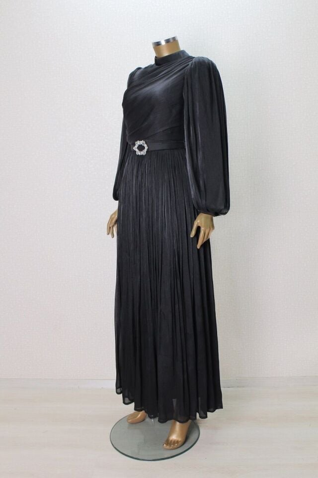 2868 BELİ KEMERLİ BALON KOL JAN JAN SİMŞİ ŞİFON ELİBSE QYS ABİYE ELB,SE #24-07#