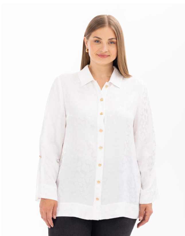 4008 ÇİÇEK MODELLİ ŞIK GÖMLEK QYS GÖMLEK 10002411514008 #24-07#