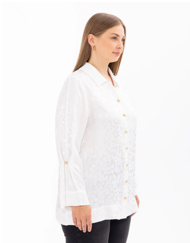 4008 ÇİÇEK MODELLİ ŞIK GÖMLEK QYS GÖMLEK 10002411514008 #24-07#