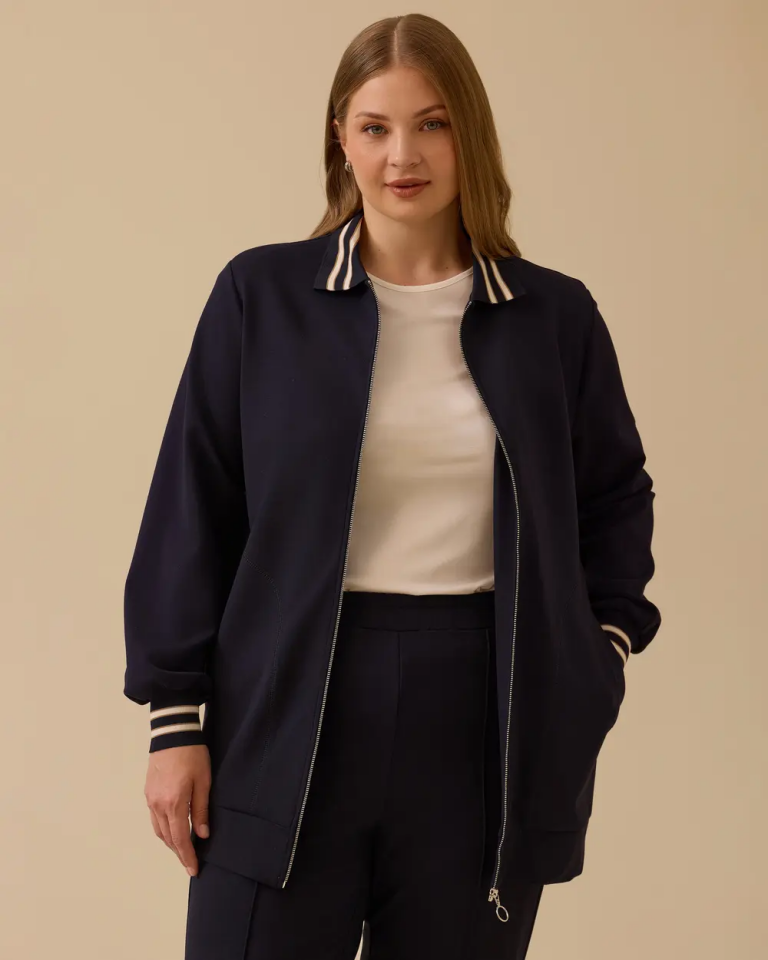 10002521114001 ÖNDEN FERMUARLI KOL UCU LASTİKLİ OYŞO CEKET