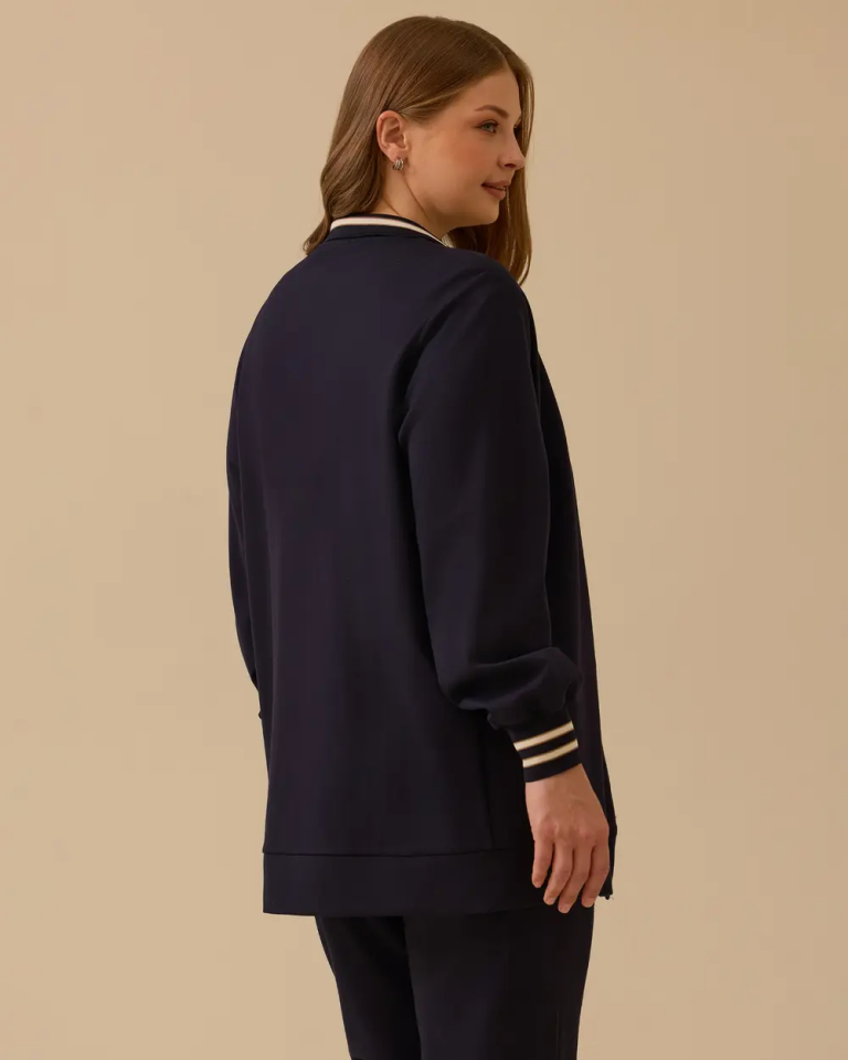 10002521114001 ÖNDEN FERMUARLI KOL UCU LASTİKLİ OYŞO CEKET