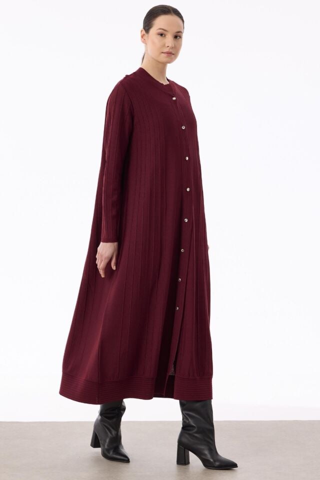 21842 NERVÜR DETAYLI MAX BOY TRİKO RAYON HIRKA