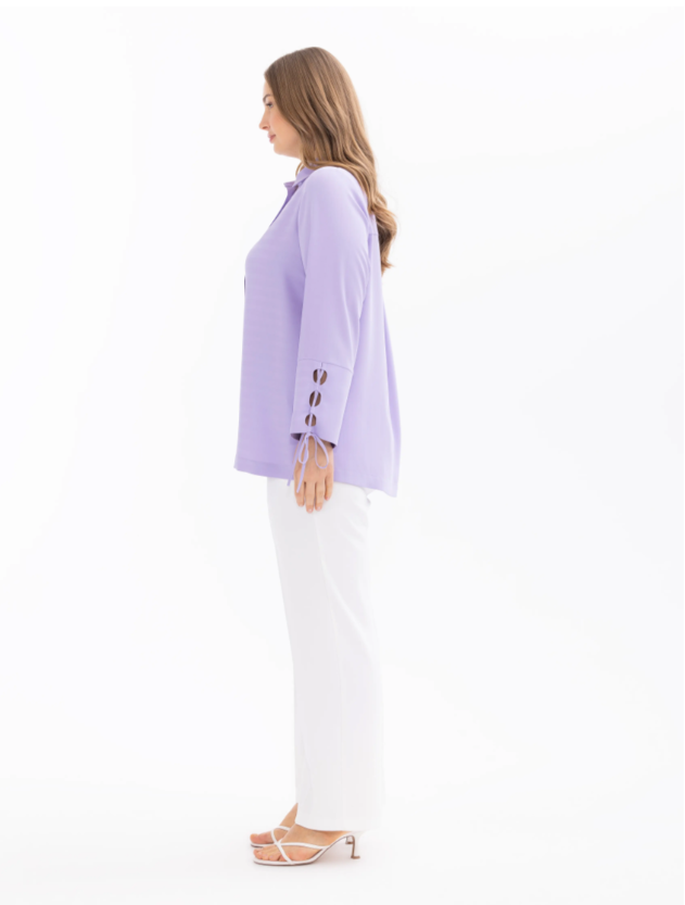 4007 ÖNÜ DÜĞMEL BELİ BAĞCIKLI  ŞIK GÖMLEK 10002411514007 QYS ŞIK GÖMLEK #24-07#