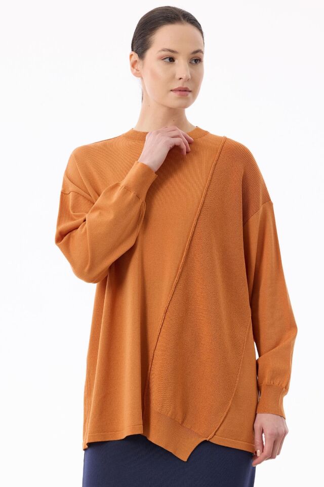 21872 ÖRGÜ DETAYLI RAYON KAZAK