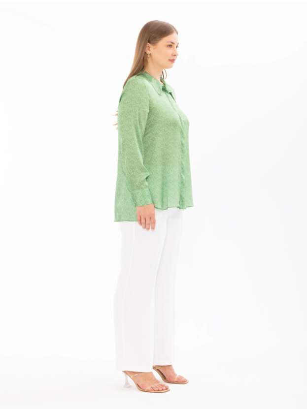 4012 ŞIK GÖMLEK ÖNÜ DÜĞMELİ ÇİZGİLİ CEPLİ QYS ŞIK GÖMLEK 10002411514012 #24-07#