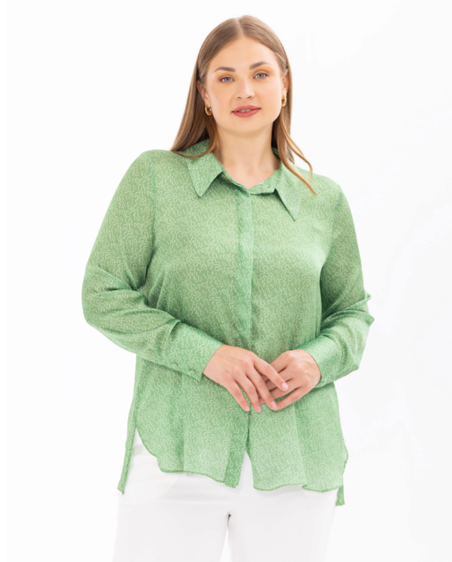 4012 ŞIK GÖMLEK ÖNÜ DÜĞMELİ ÇİZGİLİ CEPLİ QYS ŞIK GÖMLEK 10002411514012 #24-07#