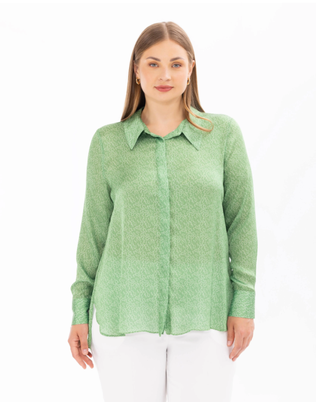 4012 ŞIK GÖMLEK ÖNÜ DÜĞMELİ ÇİZGİLİ CEPLİ QYS ŞIK GÖMLEK 10002411514012 #24-07#