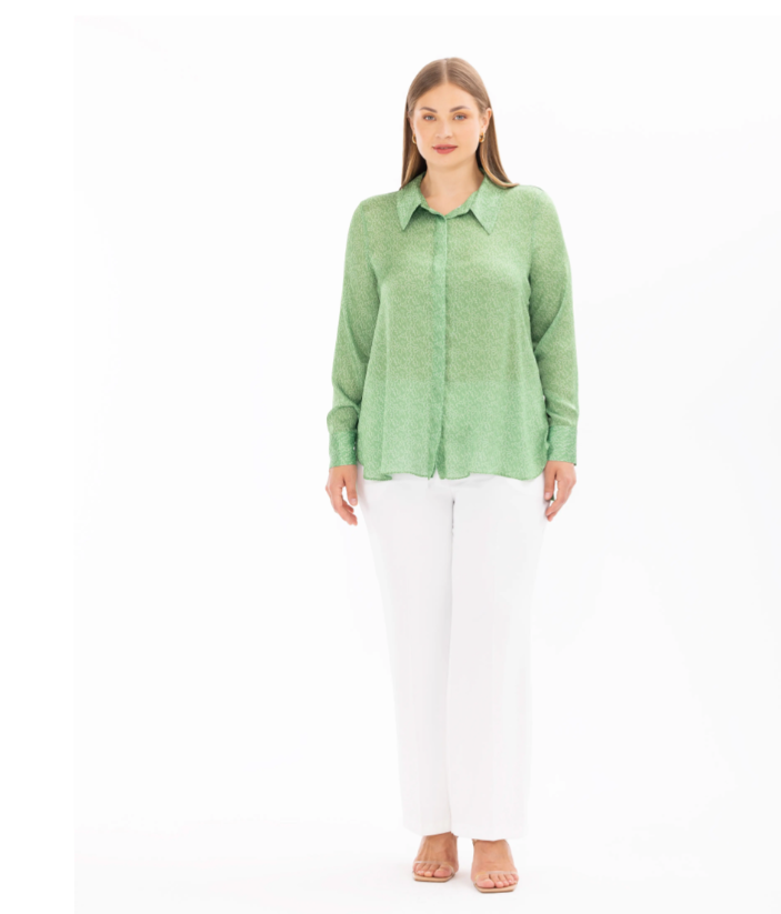 4012 ŞIK GÖMLEK ÖNÜ DÜĞMELİ ÇİZGİLİ CEPLİ QYS ŞIK GÖMLEK 10002411514012 #24-07#