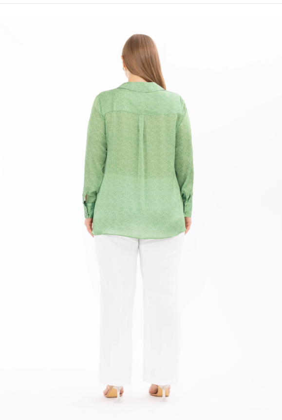 4012 ŞIK GÖMLEK ÖNÜ DÜĞMELİ ÇİZGİLİ CEPLİ QYS ŞIK GÖMLEK 10002411514012 #24-07#