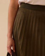 10002521611001 BELİ LASTİKLİ PİLİSELİ SÜET ETEK