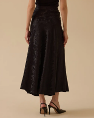 10002521611015 BELİ MANŞETLİ KENDİNDEN DESENLİ ETEK