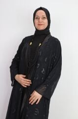 40976 İÇ BLUZ UZUN KOL SANDY KUMAŞ HIRKA HARF BASKILI YAKASI BOYDAN DETAYLI İKİLİ TAKIM