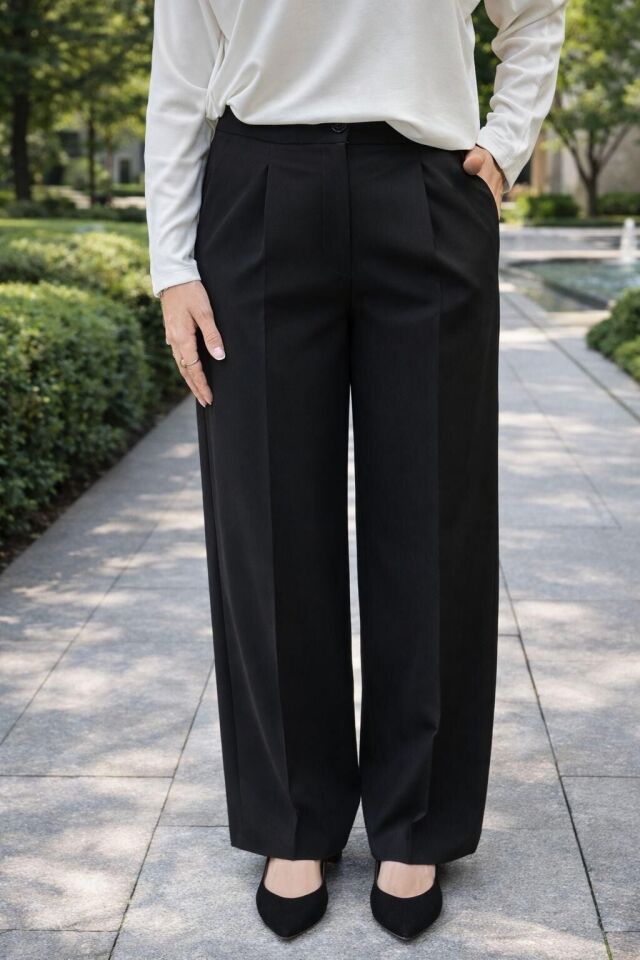 SZ-5578 PALAZZO GENİŞ PAÇA PANTOLON #12-25#