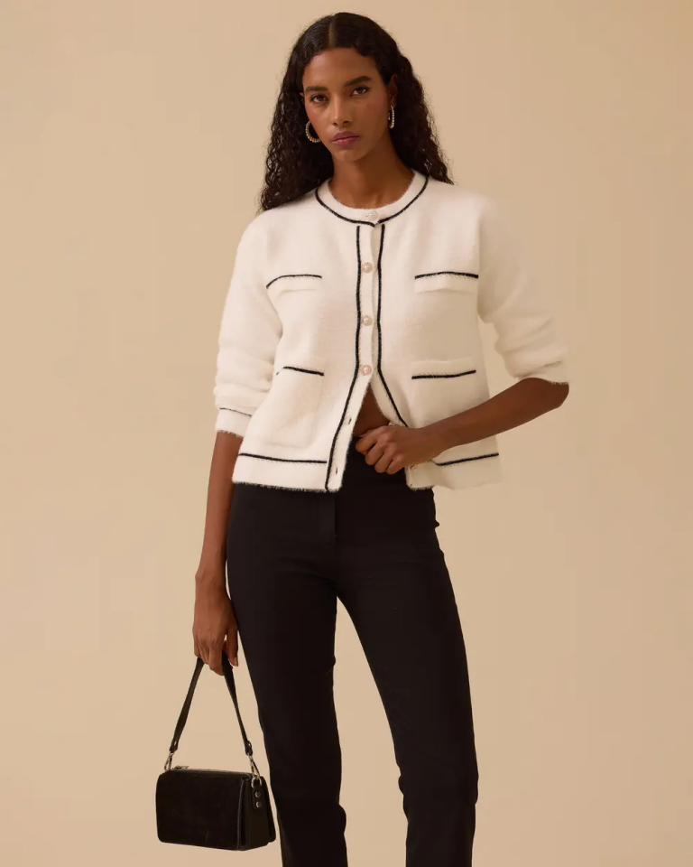 10002521710009 ÖNDEN İNCİ DÜĞMELİ CEPLİ PELUŞ HIRKA