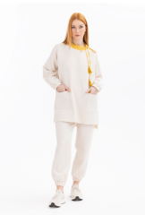 1002 AKSESUASRLI SWEATSHİRT 11242101501002 QYS AKSESUARLI SWEATSHİR #24-07#