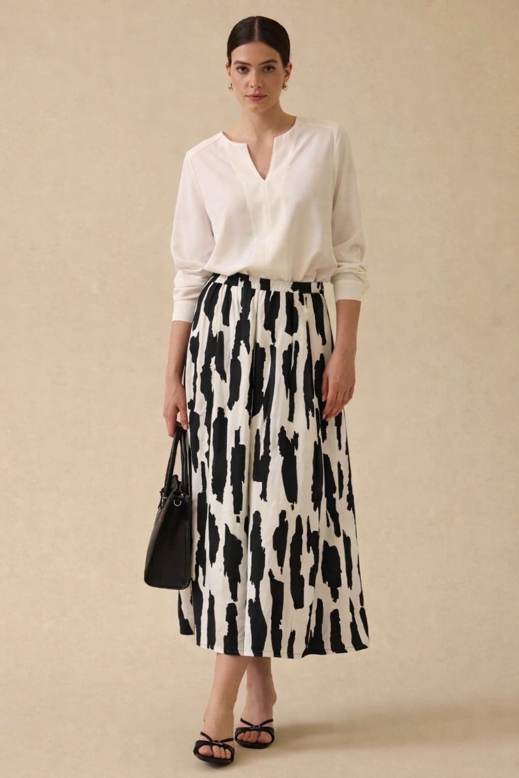 SZ-5476 ZEBRA DESENLİ KLOŞ ETEK #12-25#