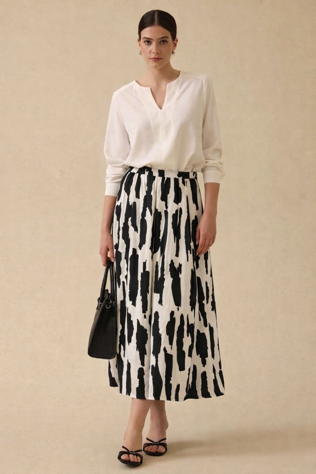 SZ-5476 ZEBRA DESENLİ KLOŞ ETEK #12-25#