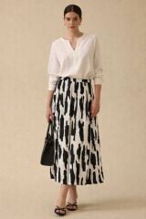 SZ-5476 ZEBRA DESENLİ KLOŞ ETEK #12-25#