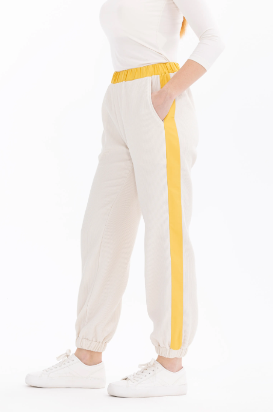 1011 BLEK LASTİKLİ CEPLİ GÜNLÜK PANTLON QYS GÜNLÜK PANTLON #24-07#11242107001011