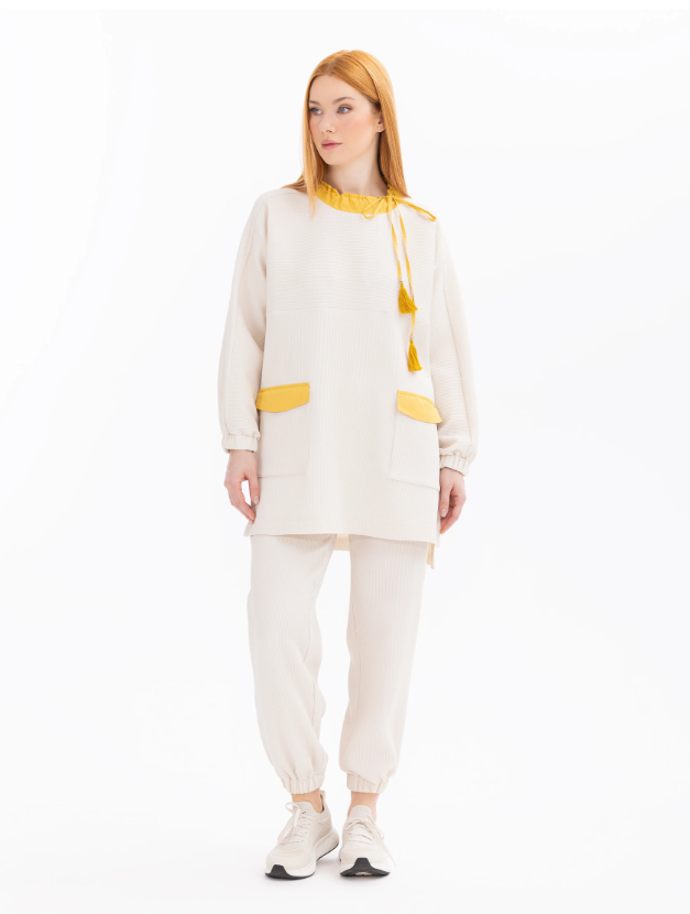 1011 BLEK LASTİKLİ CEPLİ GÜNLÜK PANTLON QYS GÜNLÜK PANTLON #24-07#11242107001011