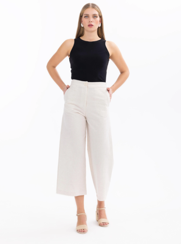 1005 GÜNLÜK PANTOLON BELİ LASTİKLİ DÜĞMELİ GÜNLÜK PANTOLON 10002411011005 QYS GÜNLÜK PANTOLON #24-07#