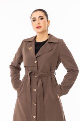 5473 ÖNÜ KREVUZE YAKA SIRT KISIM DETAYLI TAM BOY RİVETLİ TRENÇ#26#