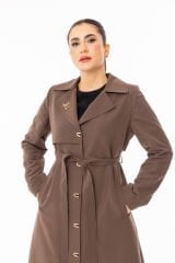 5473 ÖNÜ KREVUZE YAKA SIRT KISIM DETAYLI TAM BOY RİVETLİ TRENÇ#26#