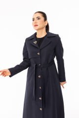 5473 ÖNÜ KREVUZE YAKA SIRT KISIM DETAYLI TAM BOY RİVETLİ TRENÇ#26#