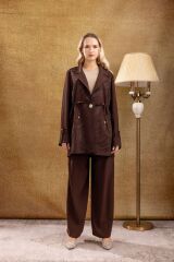 3054 JAKAR KUMAŞ BELİ LASTİKLİ  OSSO CEKETLİ TAKIM #26#