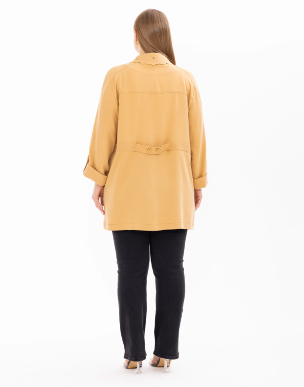 4006 GÜNLÜK KAP ÖNÜDEN ÖNÜ DÜĞMELİ YAKA DETAYLI GÜPÜRLÜ GÜNLÜK KAP QYS GÜNLÜK KAP 10002412514006 #24-07#