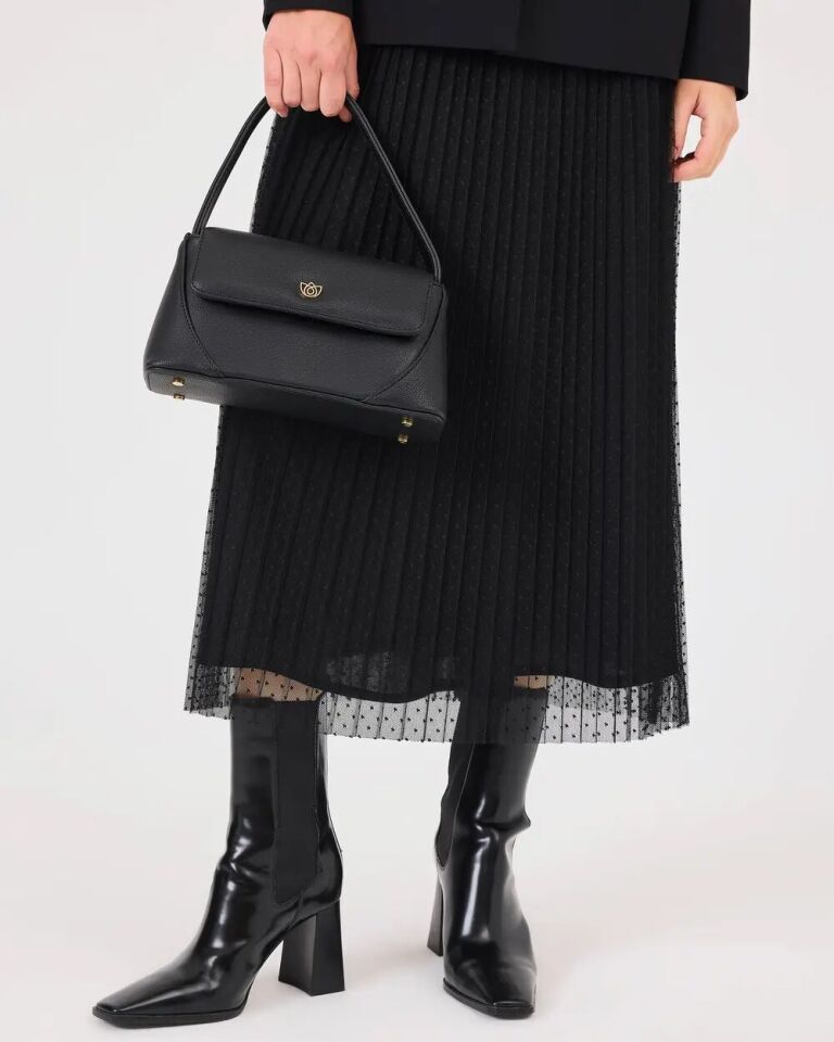 10006 BELİ LASTİKLİ DIŞI TÜL DETAY ŞIK ETEK QKS