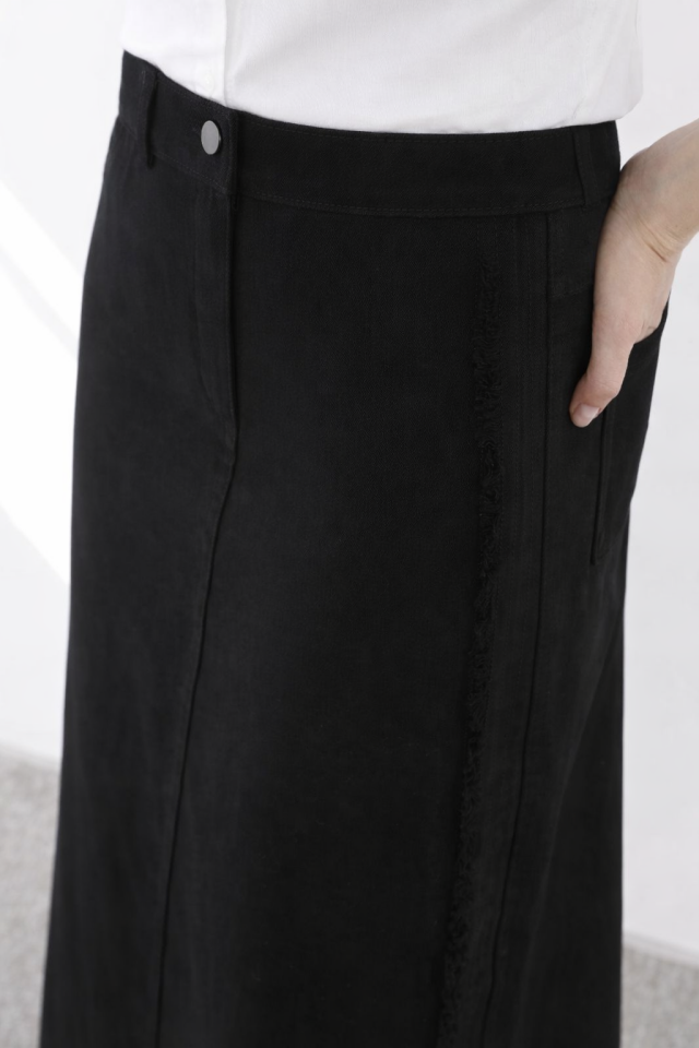 SZ-5442 YANLARI PÜSKÜLLÜ KANVAS ETEK #12-25# 38 - SİYAH