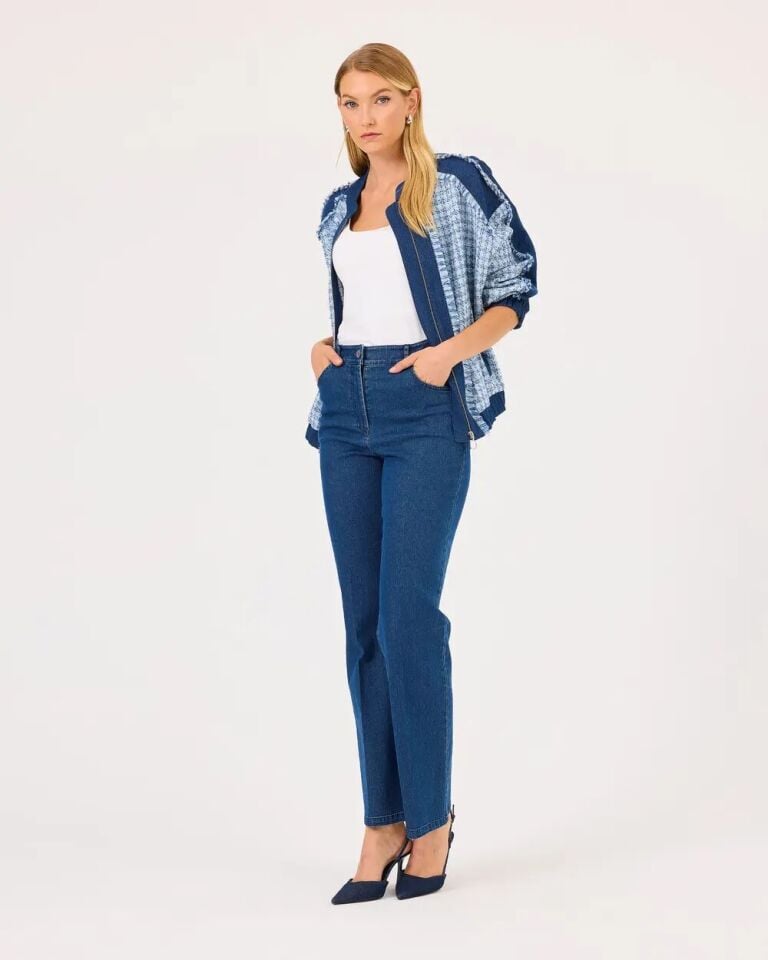 10001 ÖNDEN DÜĞMELİ CEPLİ JEAN PANTOLON QKS