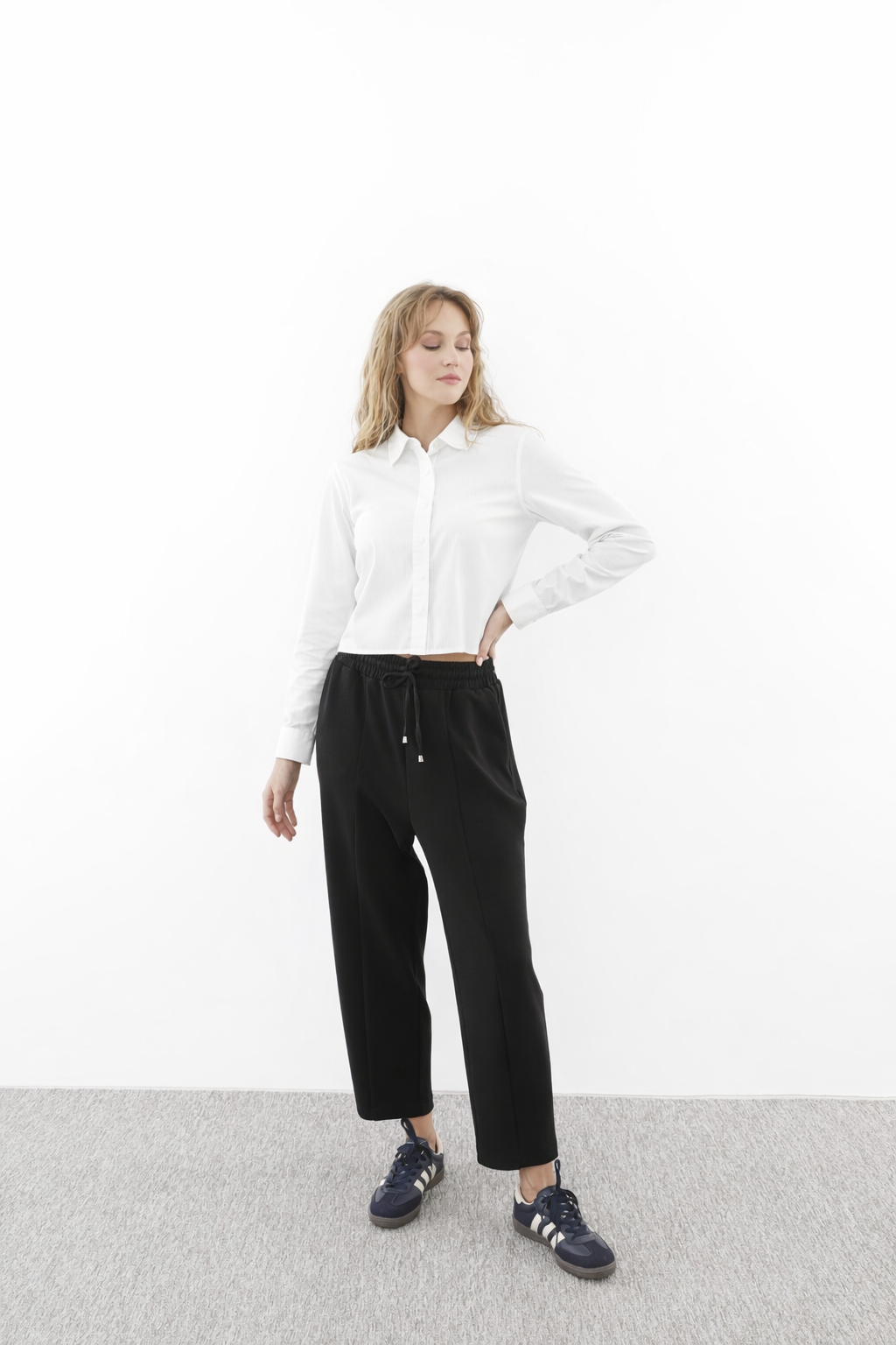 SZ-5554 ÖNDEN ÇİMALI  HAVUÇ BAMBU PANTOLON #12-25# 3 - SİYAH