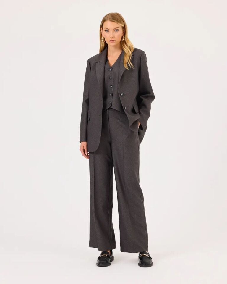 10008 ÖNDEN DÜĞMELİ CEPLİ GÜNLÜK PANTOLON QKS