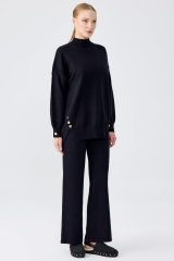 22003 YANLARI DÜĞMELİ TRİKO İKİLİ TAKIM