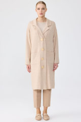 22012 KRAVUZE YAKA GOLD DÜĞMELİ TRİKO HIRKA